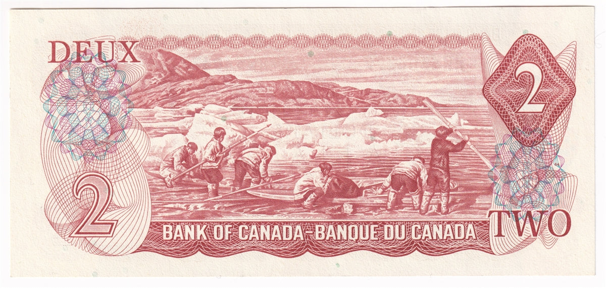 BC-47aA 1974 Canada $2 Lawson-Bouey, *RW, AU-UNC (AU55)