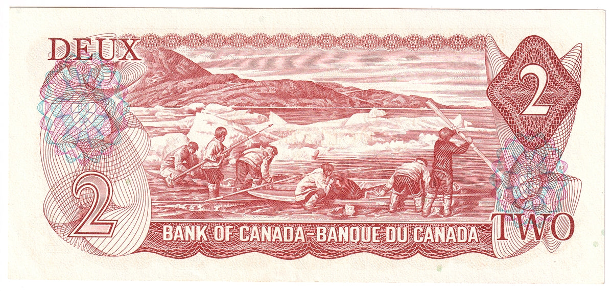 BC-47b 1974 Canada $2 Crow-Bouey, AGL, AU-UNC (AU55)