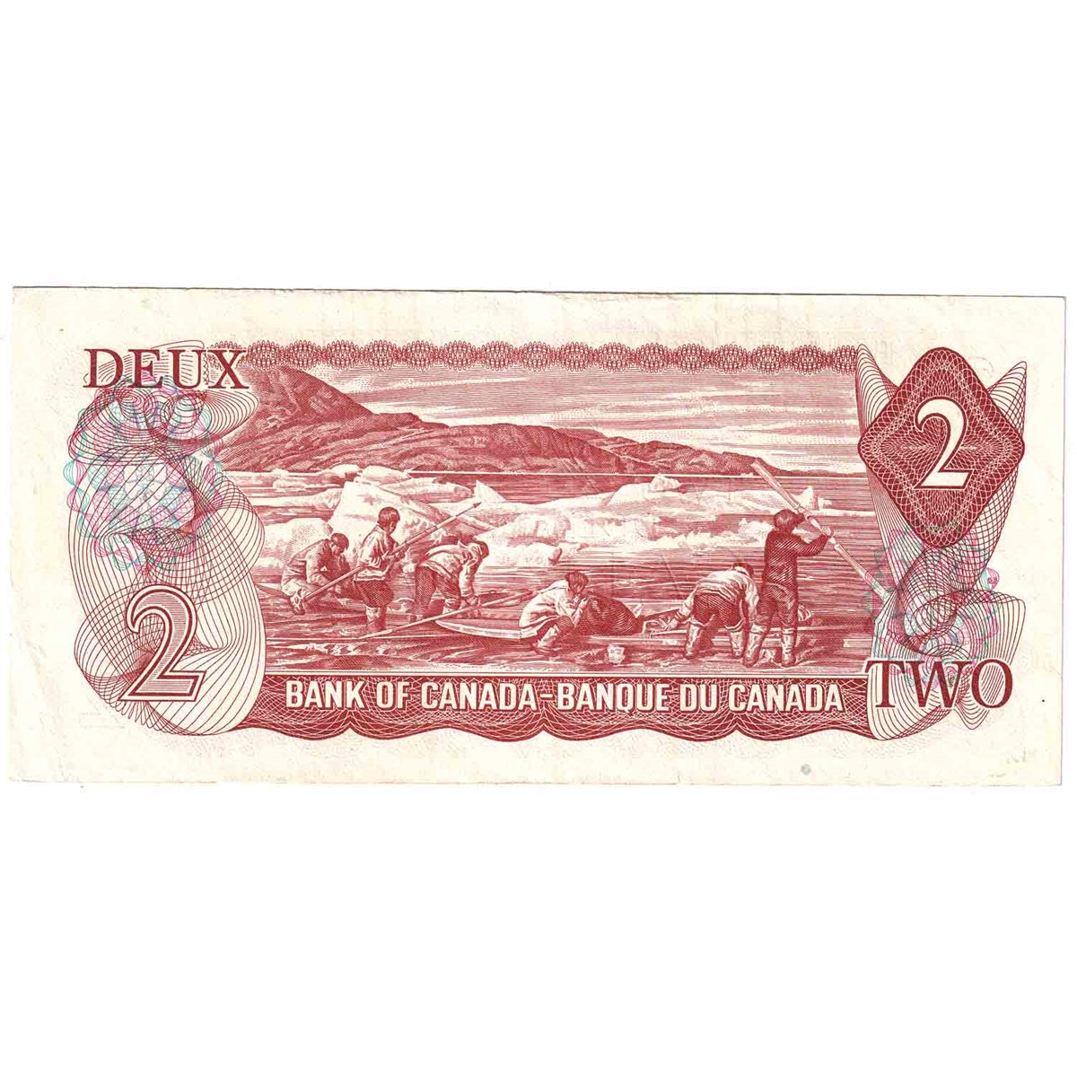 BC-47b 1974 Canada $2 Crow-Bouey, AGP, Almost Uncirculated (AU50)