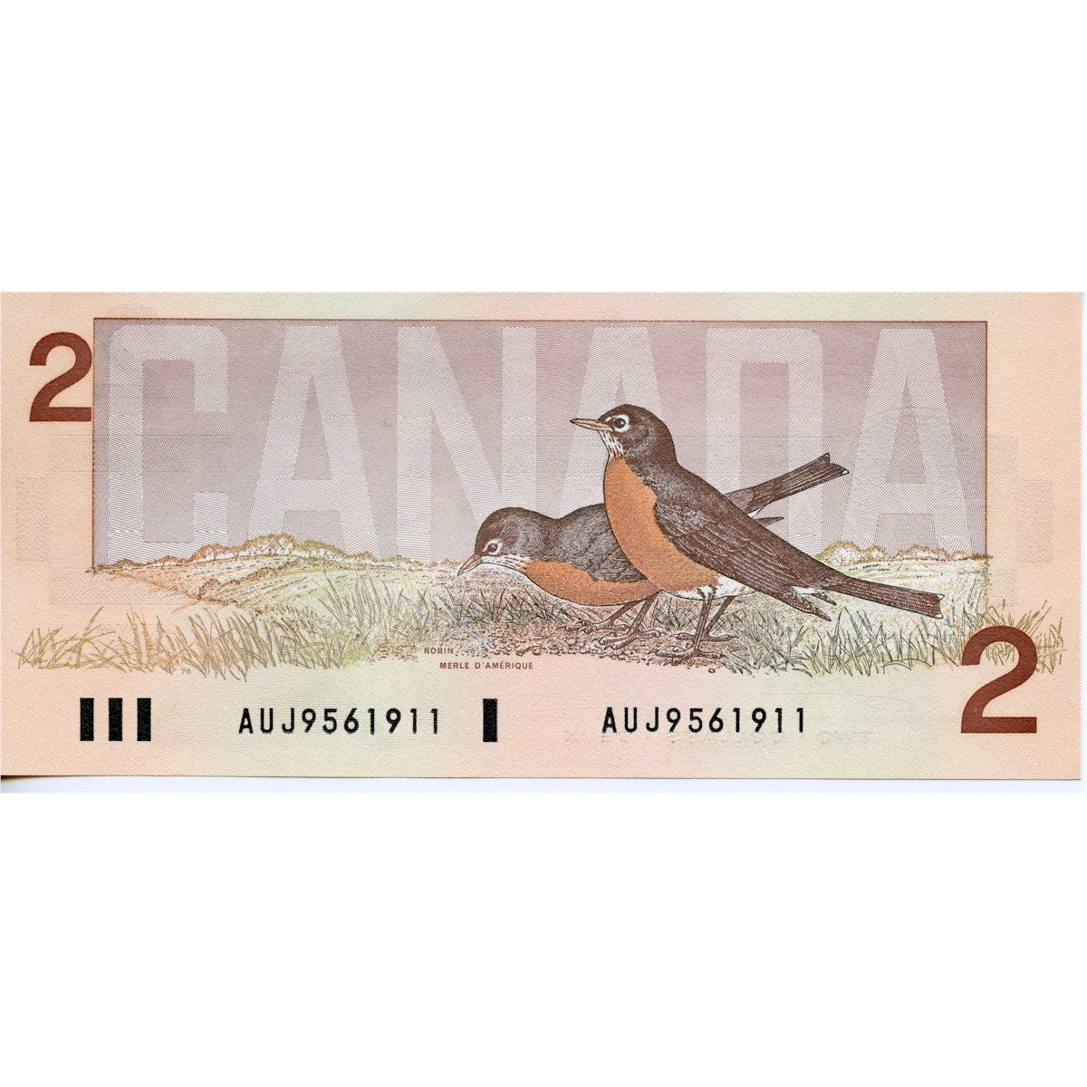 BC-55a 1986 Canada $2 Crow-Bouey, AUJ, CUNC