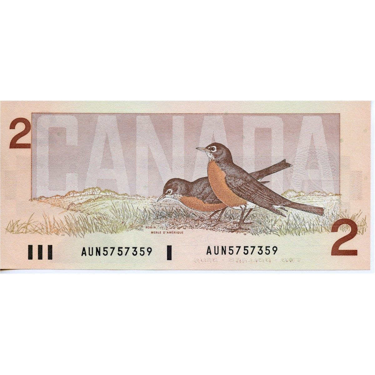 BC-55b 1986 Canada $2 Thiessen-Crow, AUN, AU-UNC (AU55)