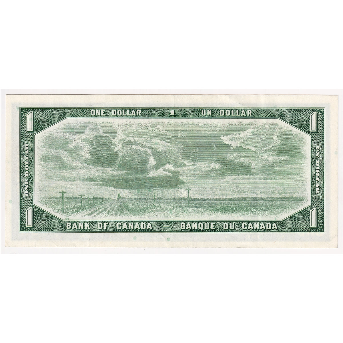 BC-37b-i 1954 Canada $1 Beattie-Rasminsky, D/Z, Extra Fine (EF40)