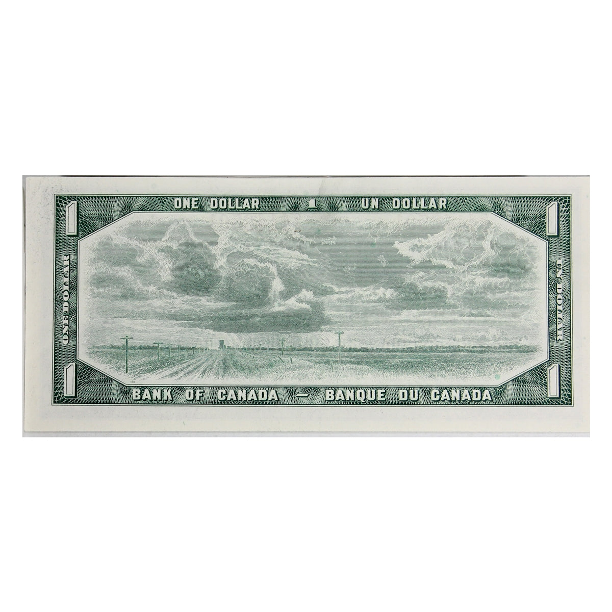 BC-37b-i 1954 Canada $1 Beattie-Rasminsky, G/Z, AU-UNC (AU55)