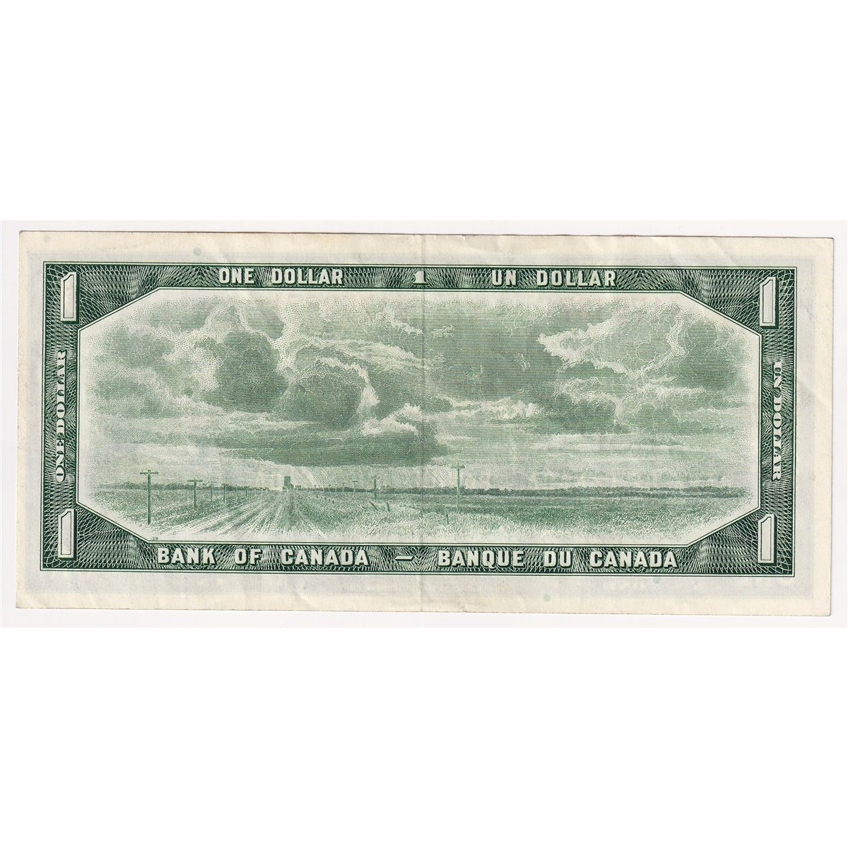 BC-37b-i 1954 Canada $1 Beattie-Rasminsky, X/Z, Extra Fine (EF40)