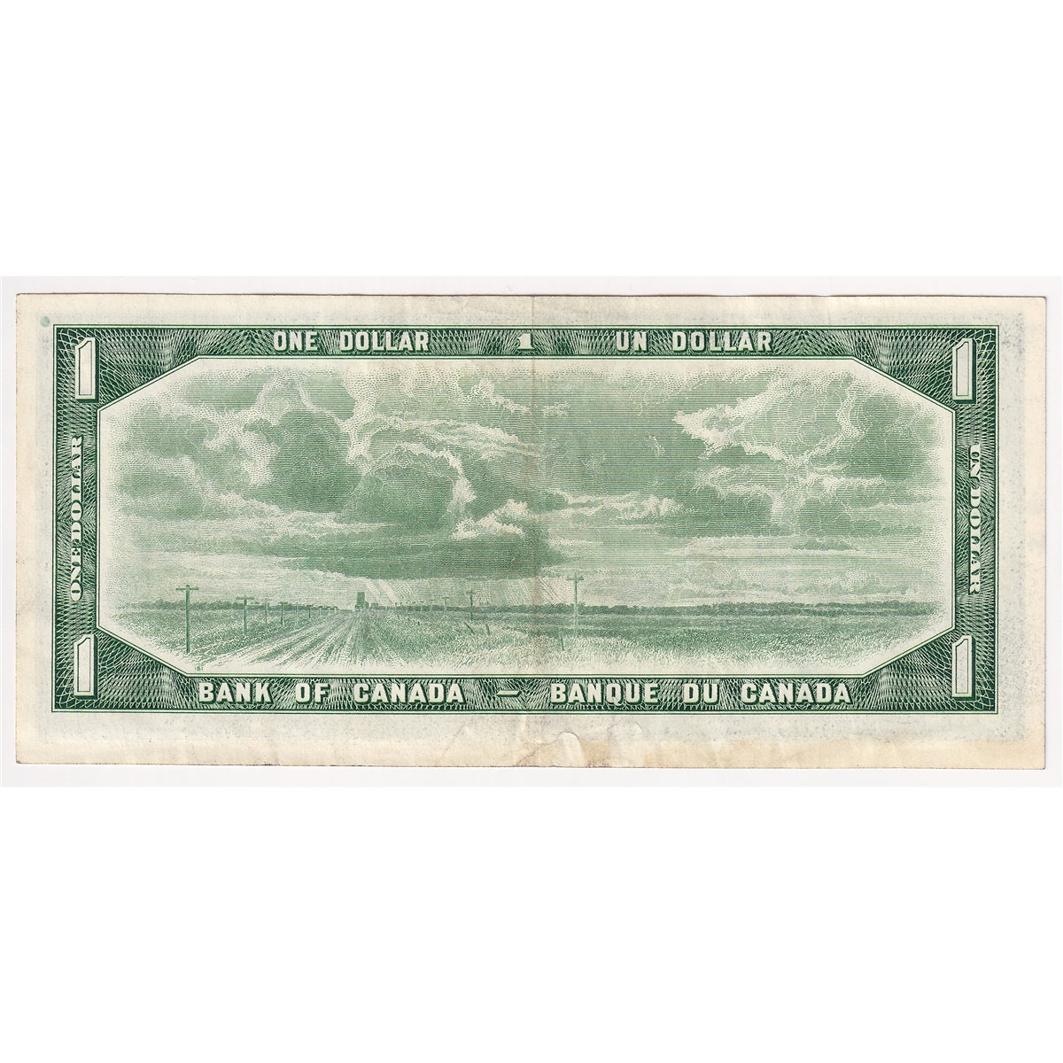 BC-37b-i 1954 Canada $1 Beattie-Rasminsky, A/F, EF-AU