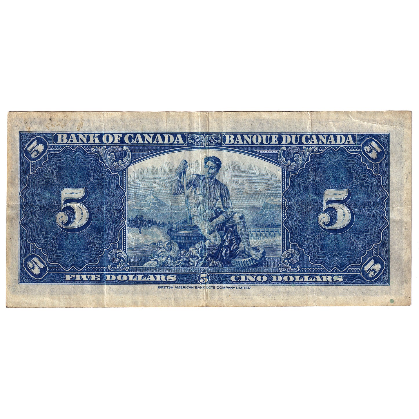 BC-23b 1937 Canada $5 Gordon-Towers, M/C, VF-EF