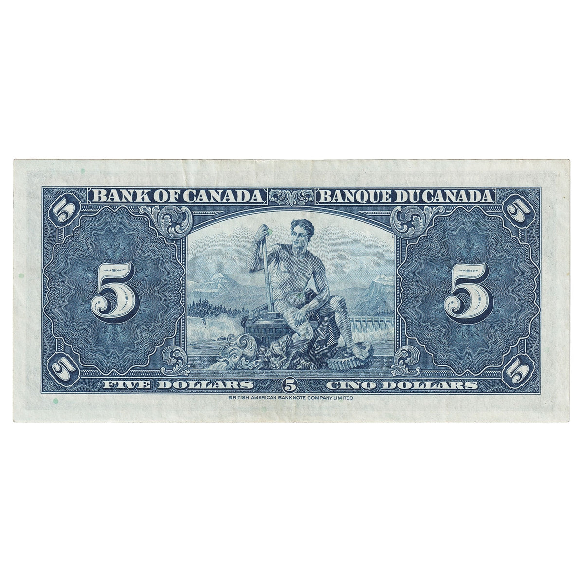 BC-23b 1937 Canada $5 Gordon-Towers, R/C, VF-EF (VF30)