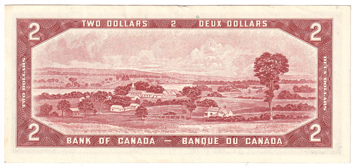 BC-38cA 1954 Canada $2 Bouey-Rasminsky, *A/G Above 3.2M, AU-UNC (AU55)