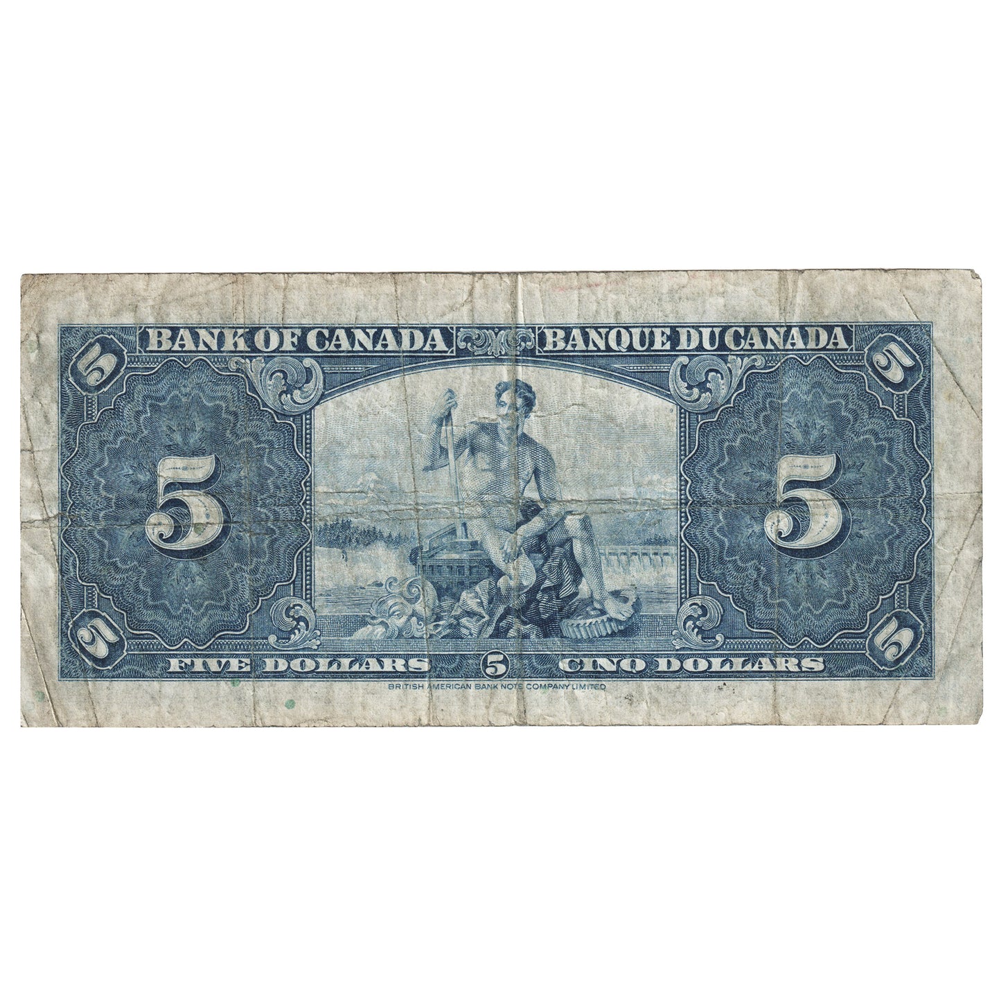 BC-23c 1937 Canada $5 Coyne-Towers, D/S, F