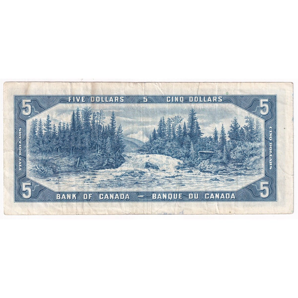 BC-39b 1954 Canada $5 Beattie-Rasminsky, O/S, Very Fine (VF20)