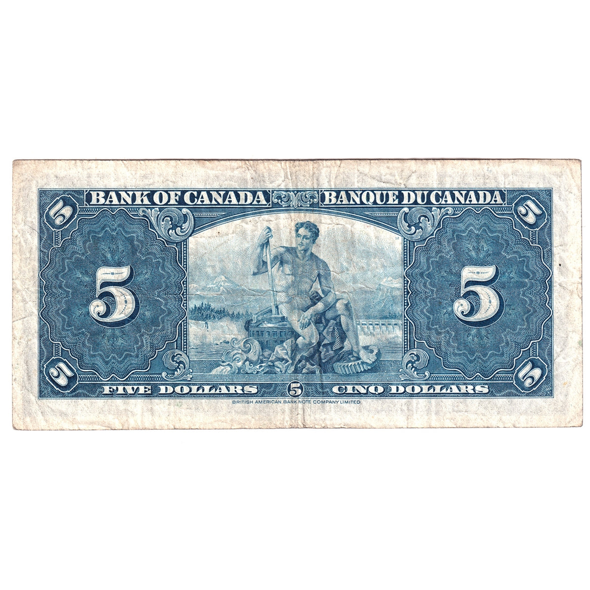 BC-23c 1937 Canada $5 Coyne-Towers, H/S, F-VF