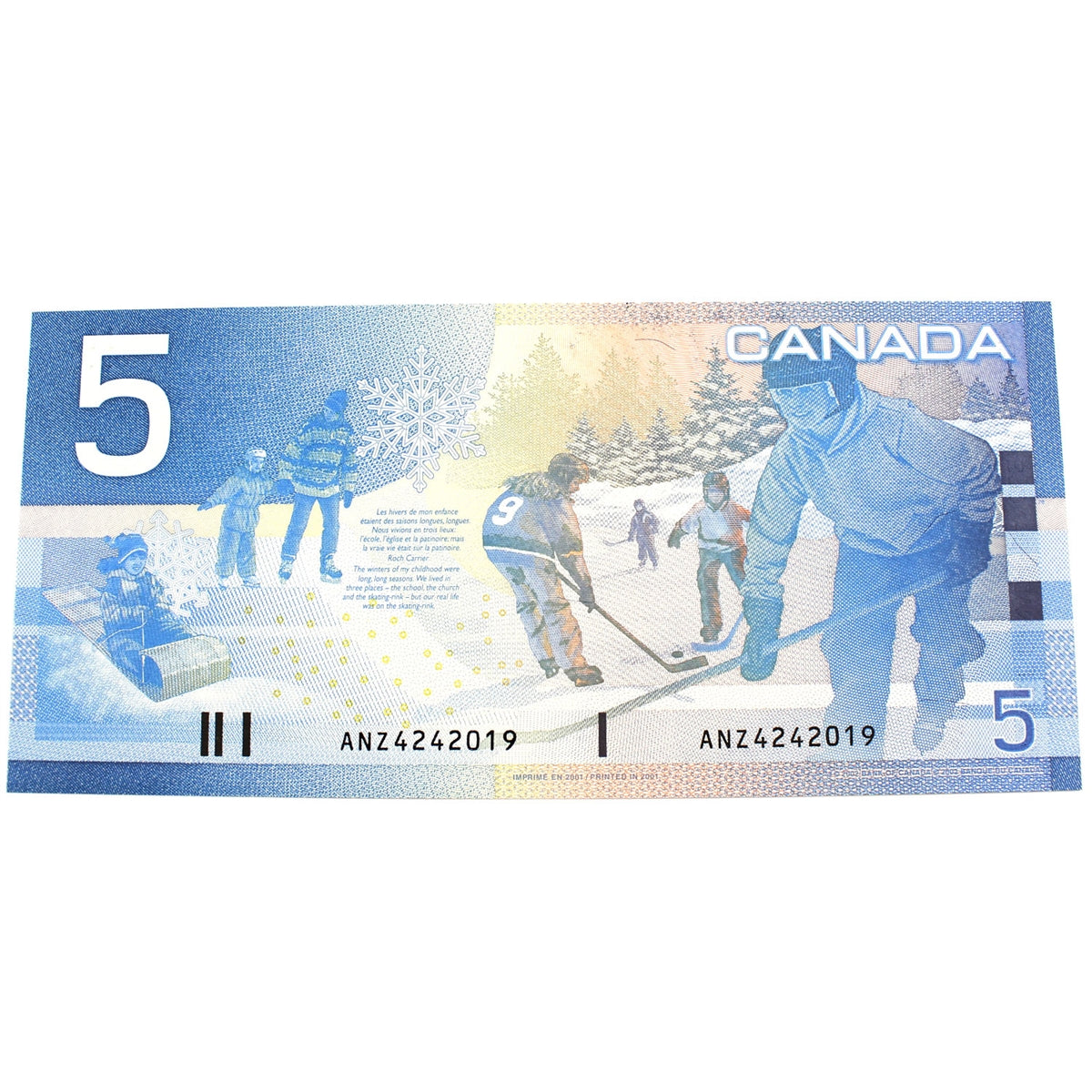 BC-62a 2001 Canada $5 Knight-Dodge, ANZ, UNC