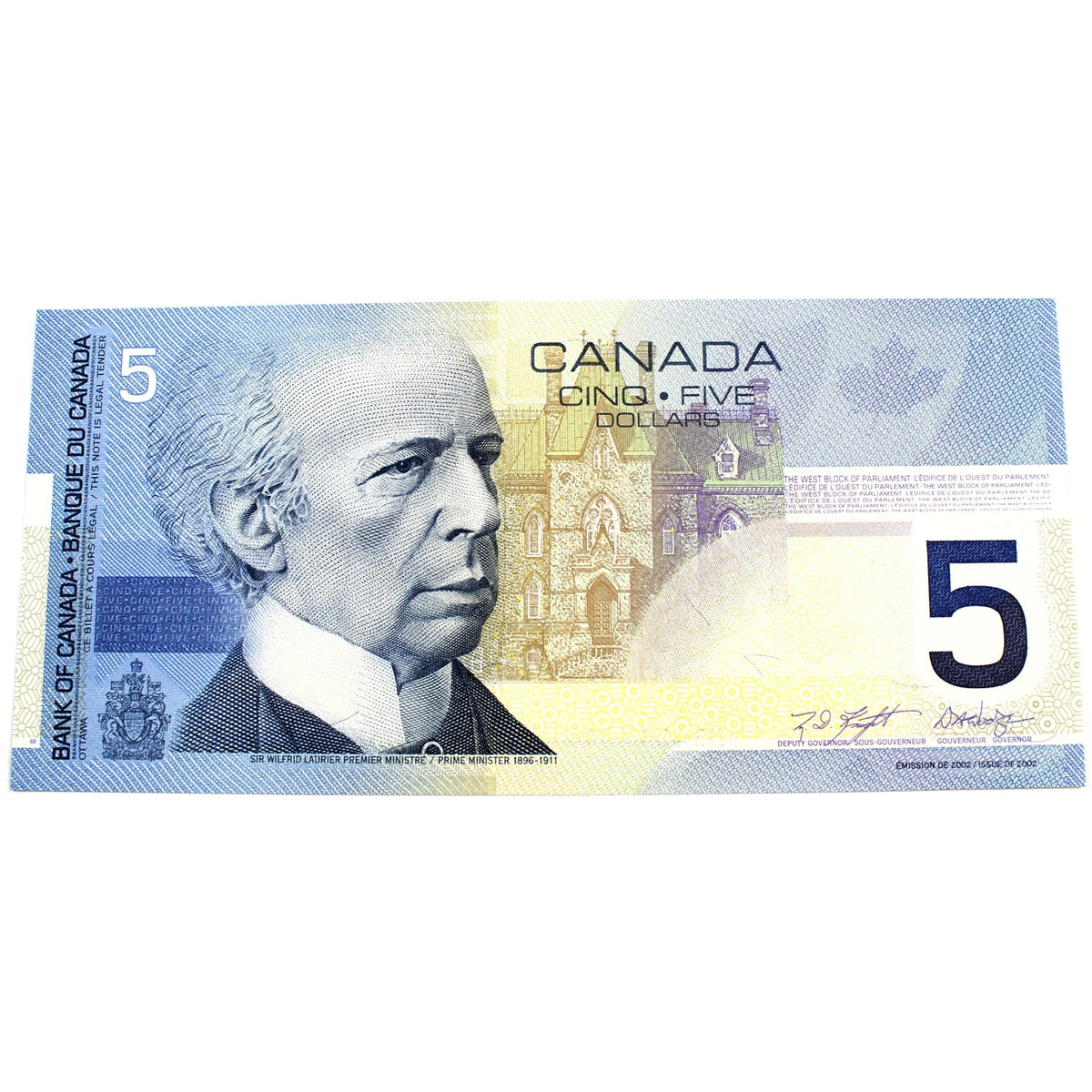 BC-62a 2001 Canada $5 Knight-Dodge, ANZ, UNC