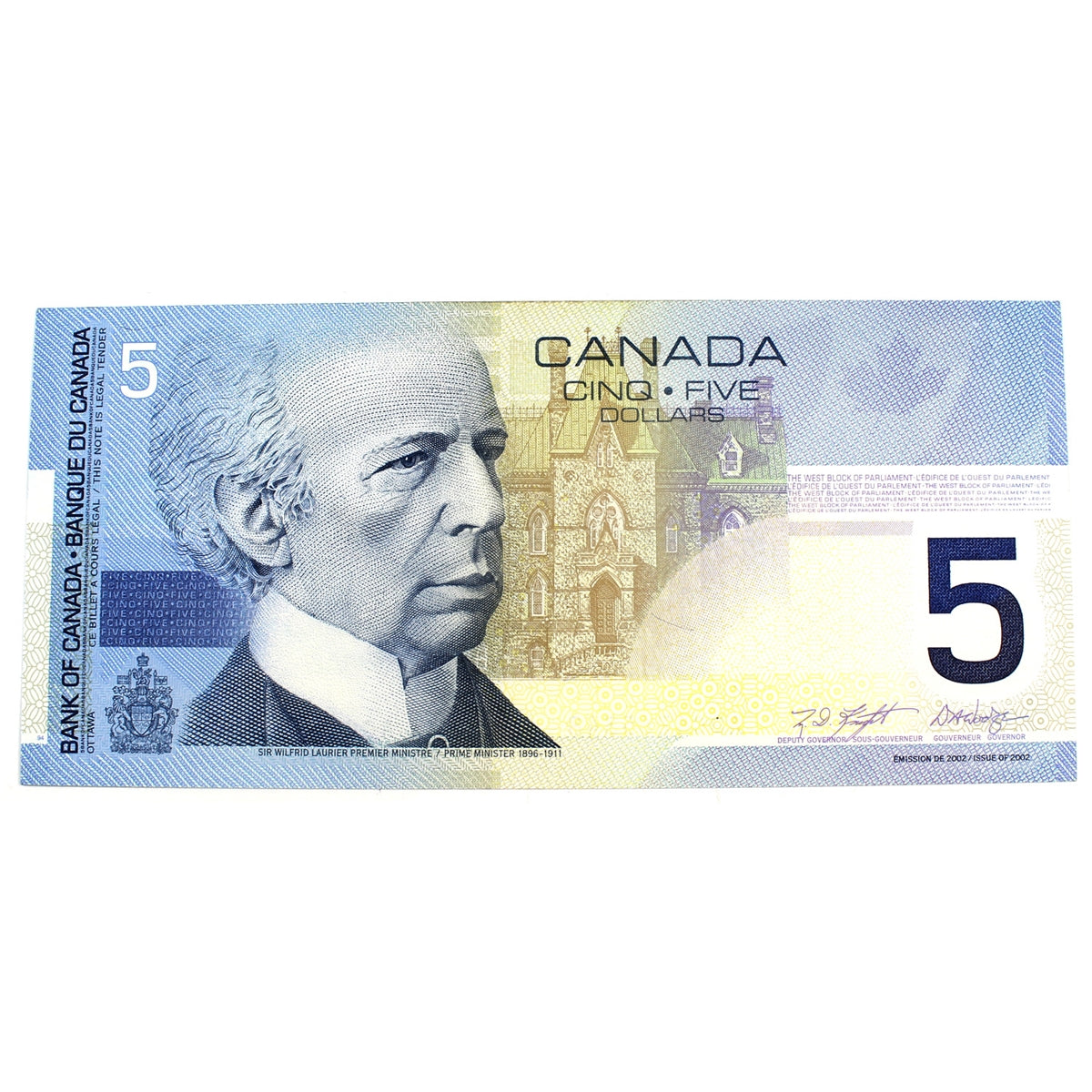 BC-62a-i 2003 Canada $5 Knight-Dodge, AOC, UNC