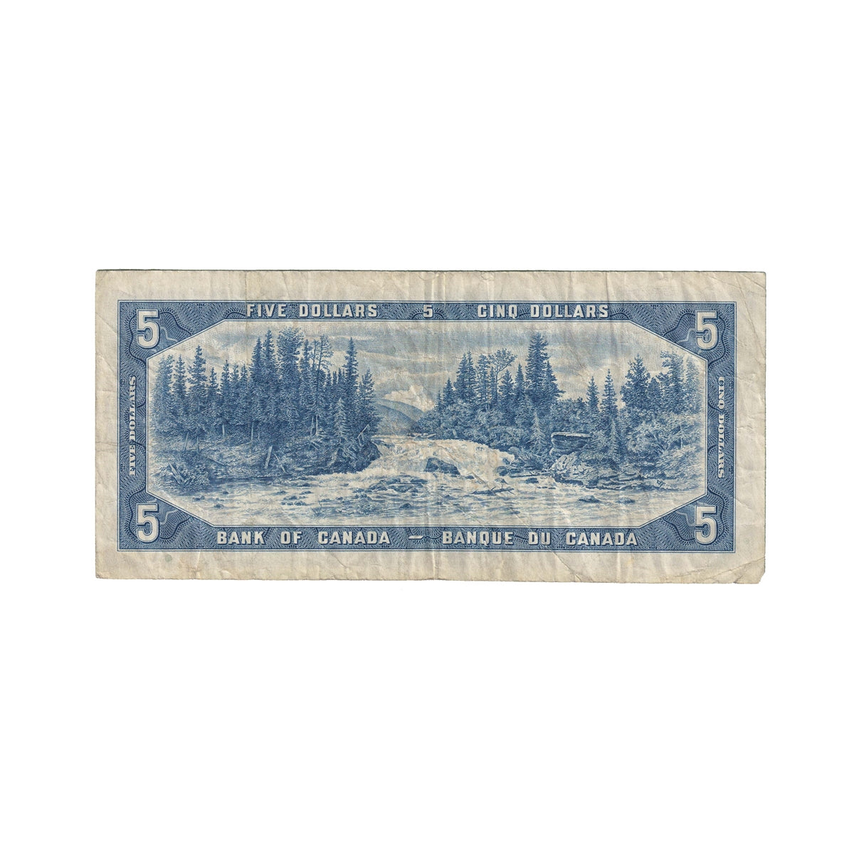 BC-39b 1954 Canada $5 Beattie-Rasminsky, R/S, F-VF (F15)