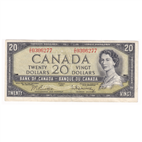 BC-41b 1954 Canada $20 Beattie-Rasminsky, C/W, AU-UNC