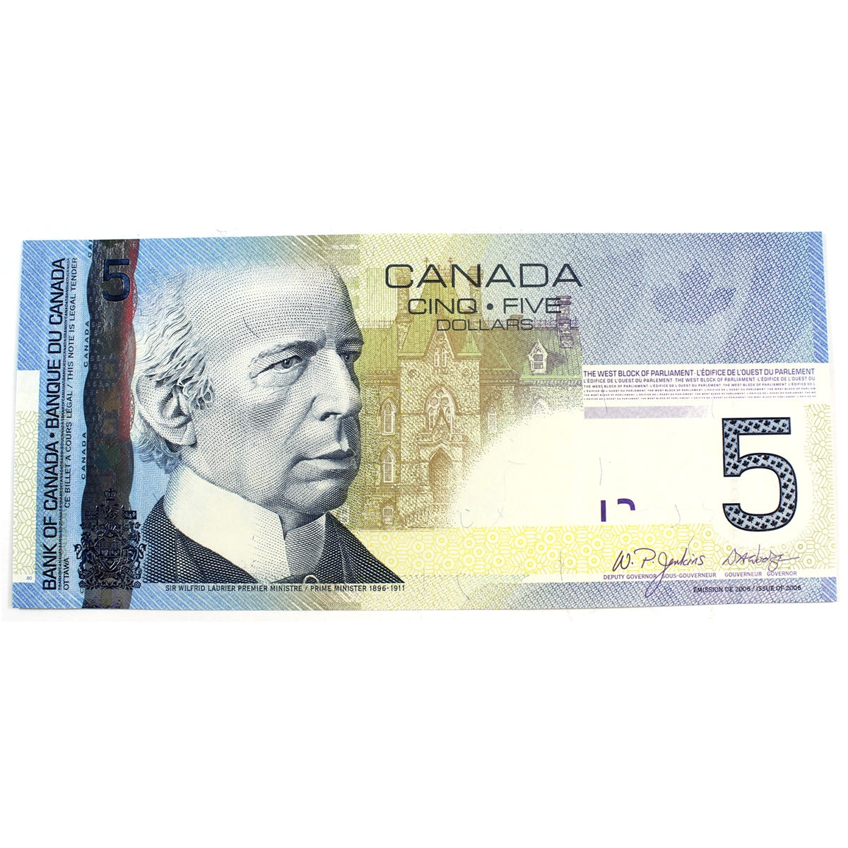 BC-67aA 2006 Canada $5 Jenkins-Dodge, AOT (2.92-2.96), Choice Uncirculated (CUNC63)