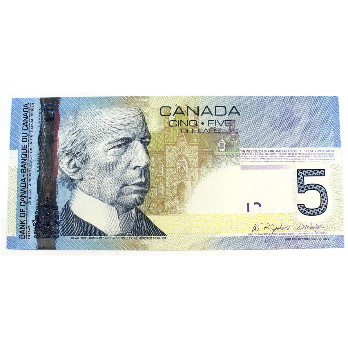 BC-67aA 2006 Canada $5 Jenkins-Dodge, AOT (3.04-3.16), Choice Uncirculated (CUNC63)