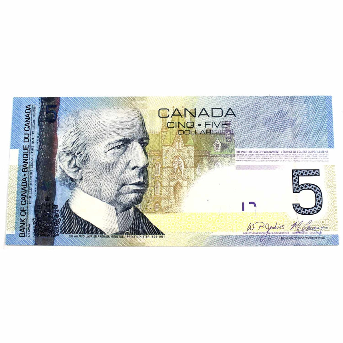 BC-67b 2008 Canada $5 Jenkins-Carney, APY, Choice Uncirculated (CUNC63)