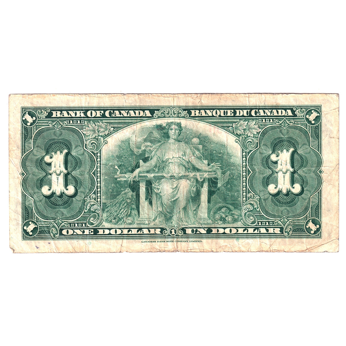 BC-21c 1937 Canada $1 Gordon-Towers, E/L, Circ
