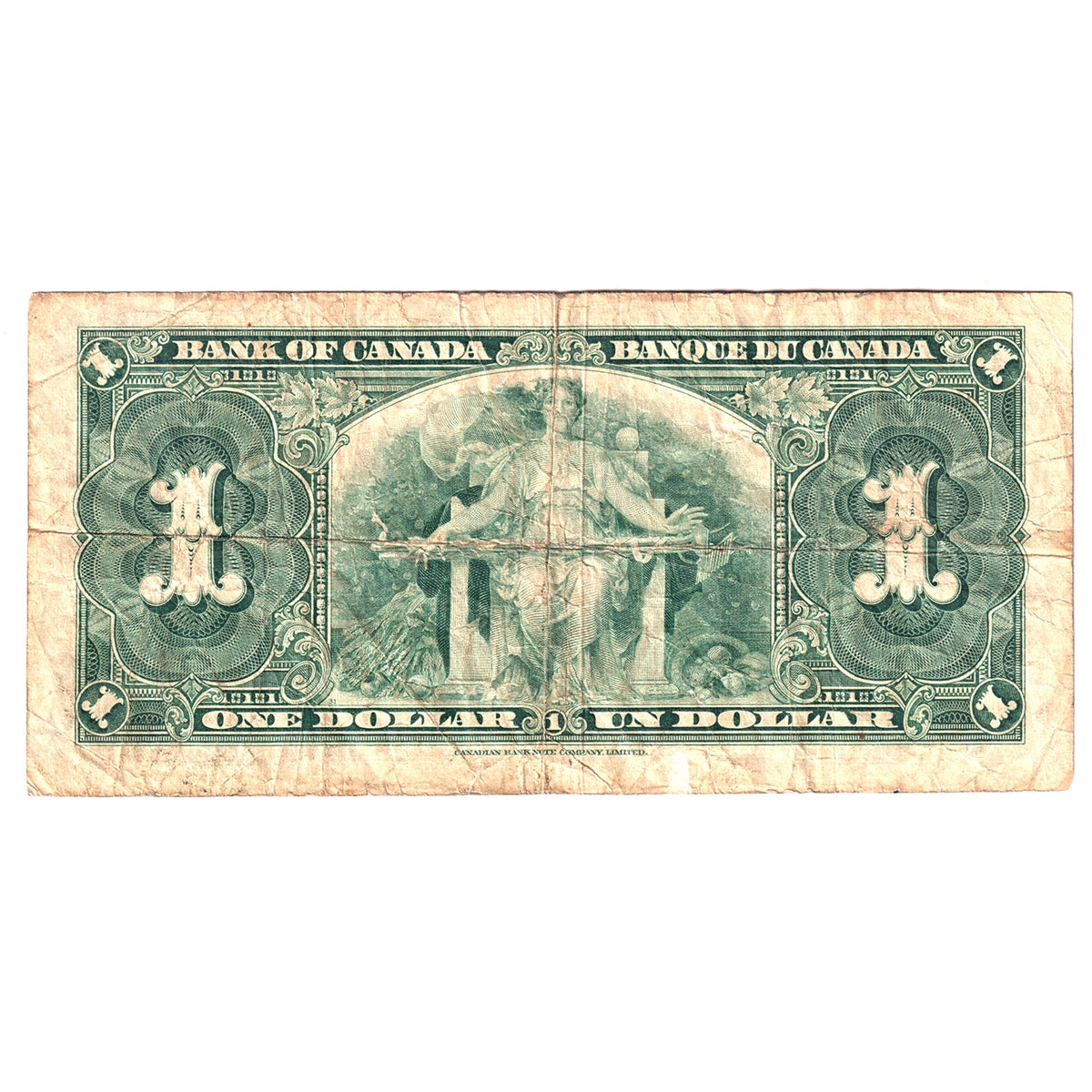 BC-21c 1937 Canada $1 Gordon-Towers, O/L, Circ