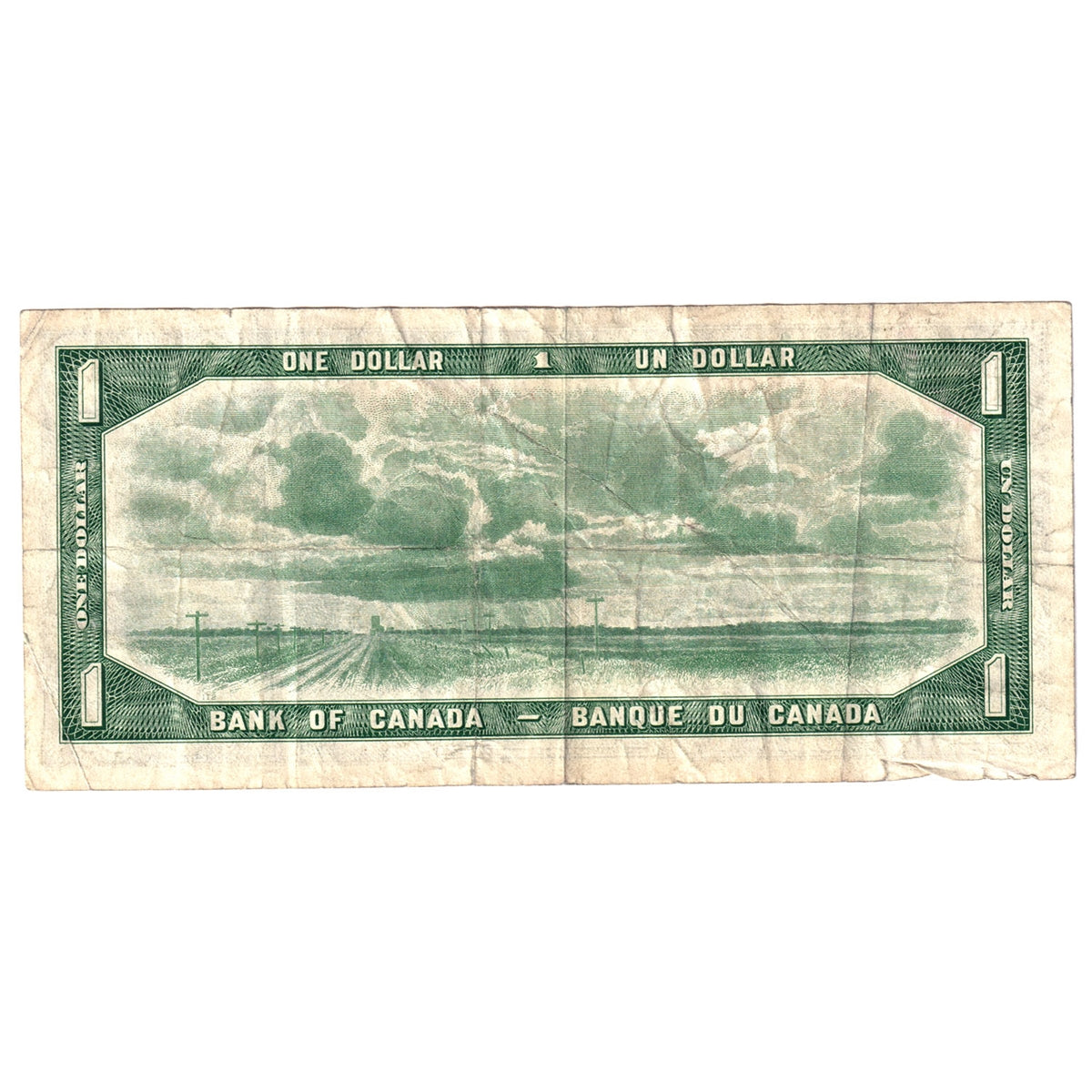 BC-37bA 1954 Canada $1 Beattie-Rasminsky, *A/Y, Circ