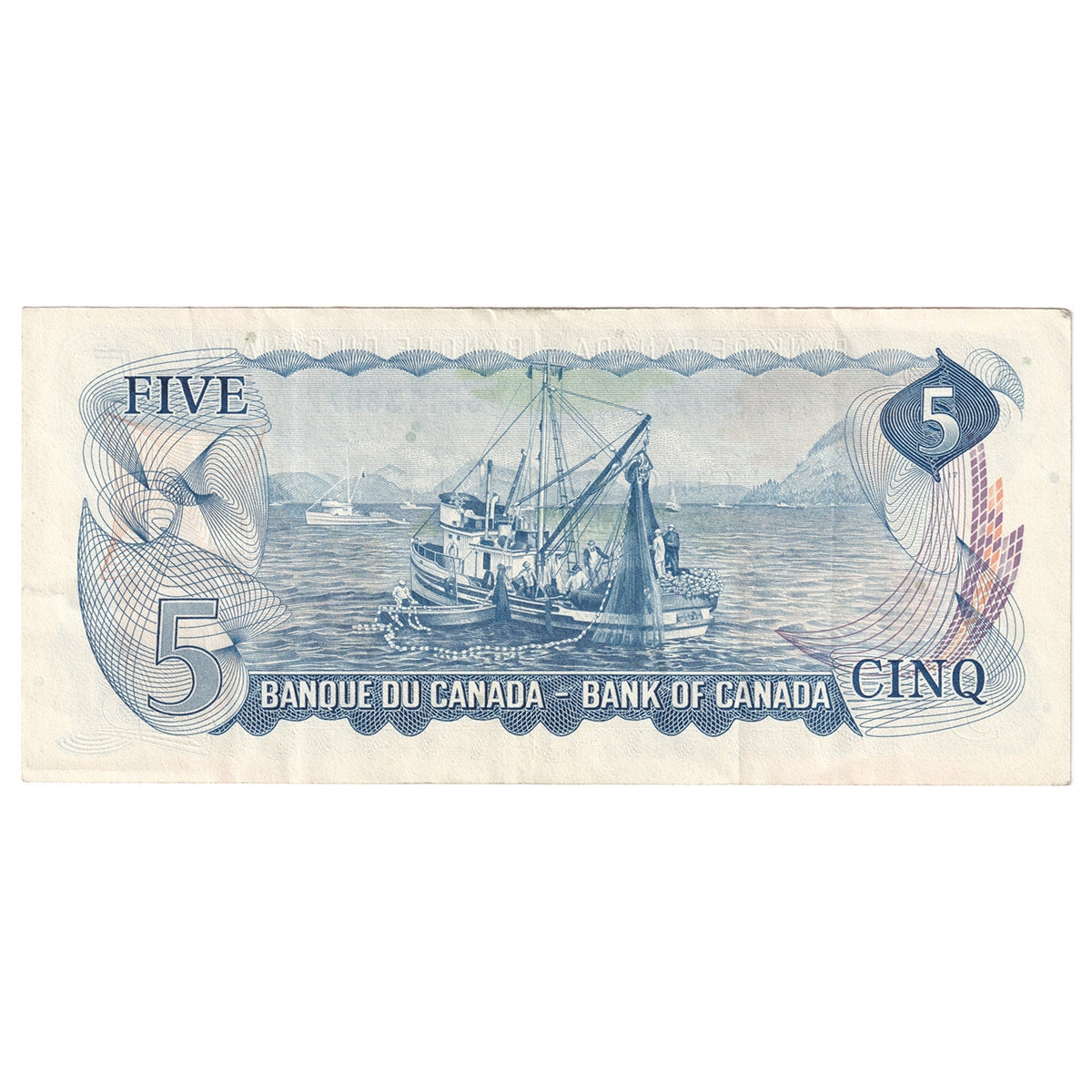 BC-48b 1972 Canada $5 Lawson-Bouey, SF, VF-EF (VF30)