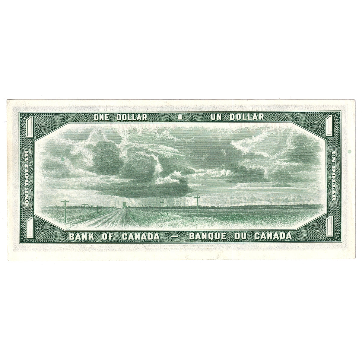 BC-37bA 1954 Canada $1 Beattie-Rasminsky, *O/Y, AU-UNC (AU55)