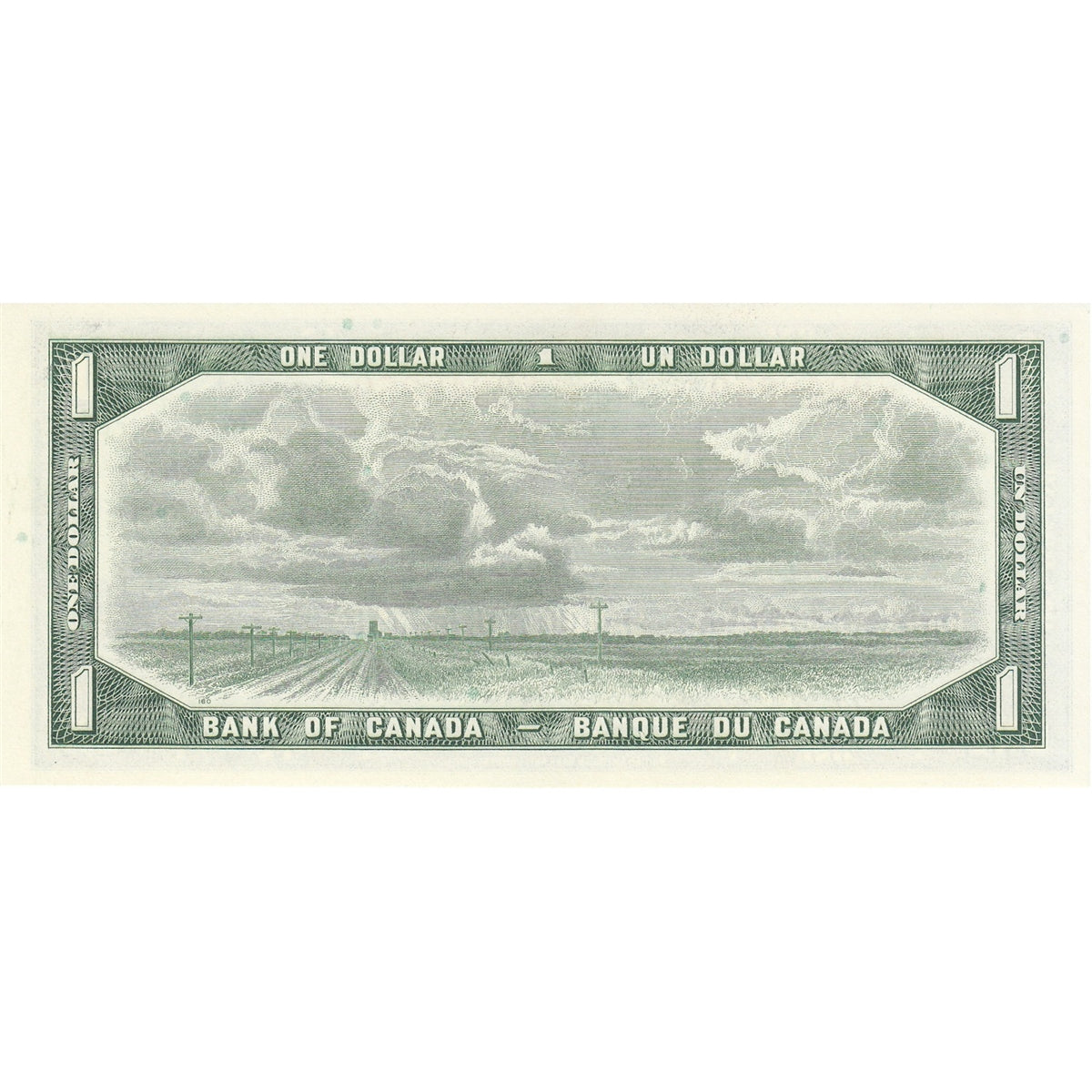 BC-37b-i 1954 Canada $1 Beattie-Rasminsky, C/F, Choice Uncirculated (CUNC63)
