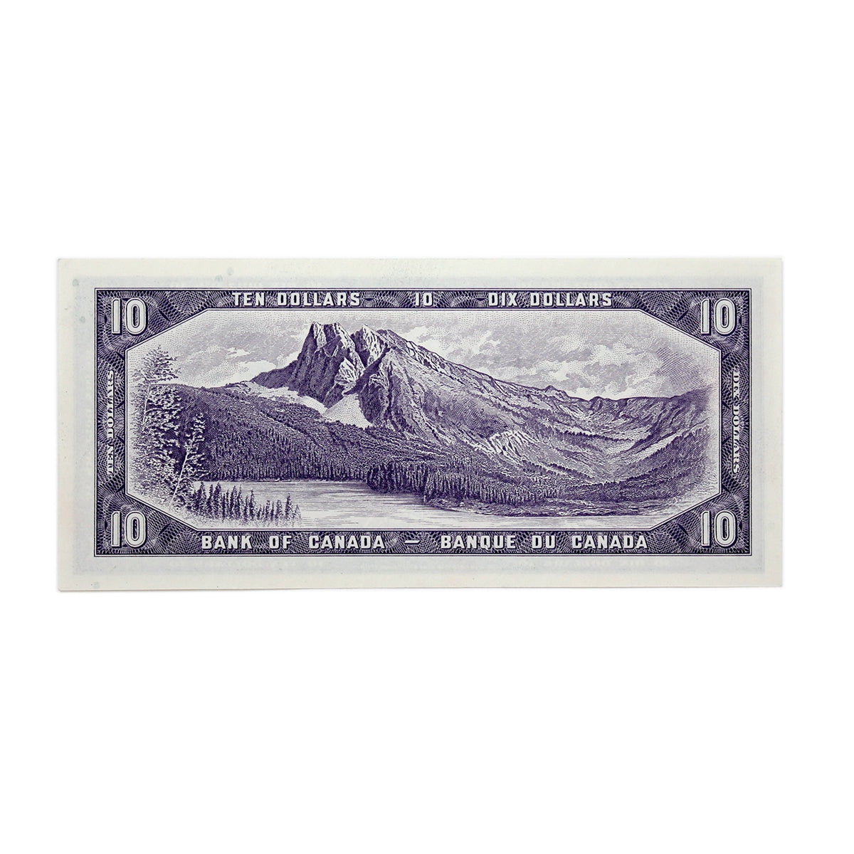 BC-40b 1954 Canada $10 Beattie-Rasminsky, U/T, Uncirculated (MS60)