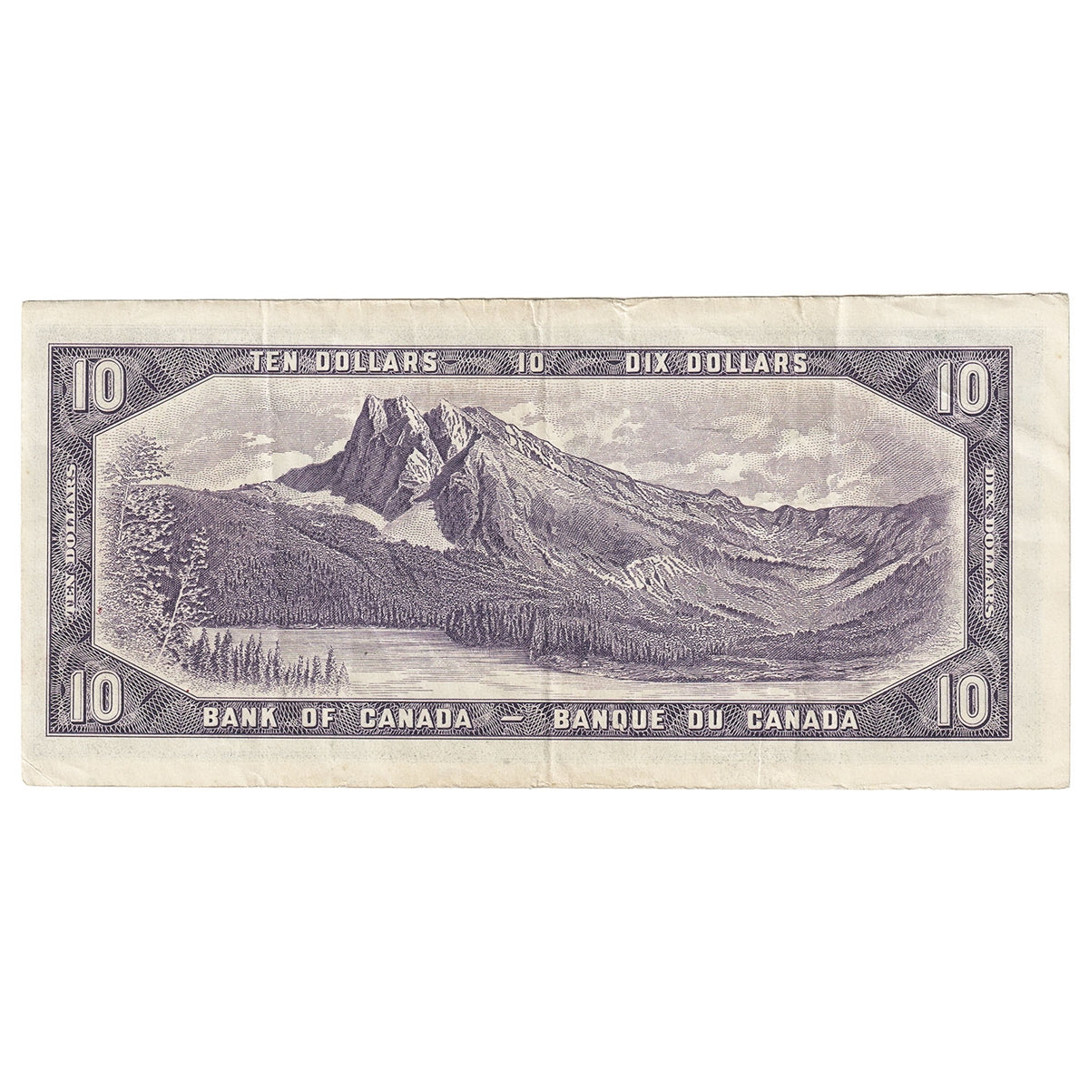 BC-40b 1954 Canada $10 Beattie-Rasminsky, W/T, Very Fine (VF20)