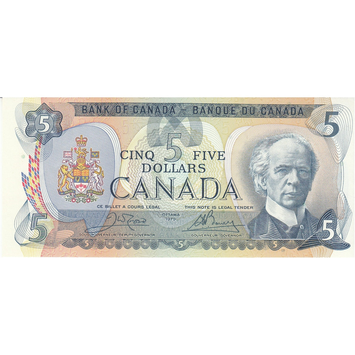BC-53b 1979 Canada $5 Crow-Bouey, UNC