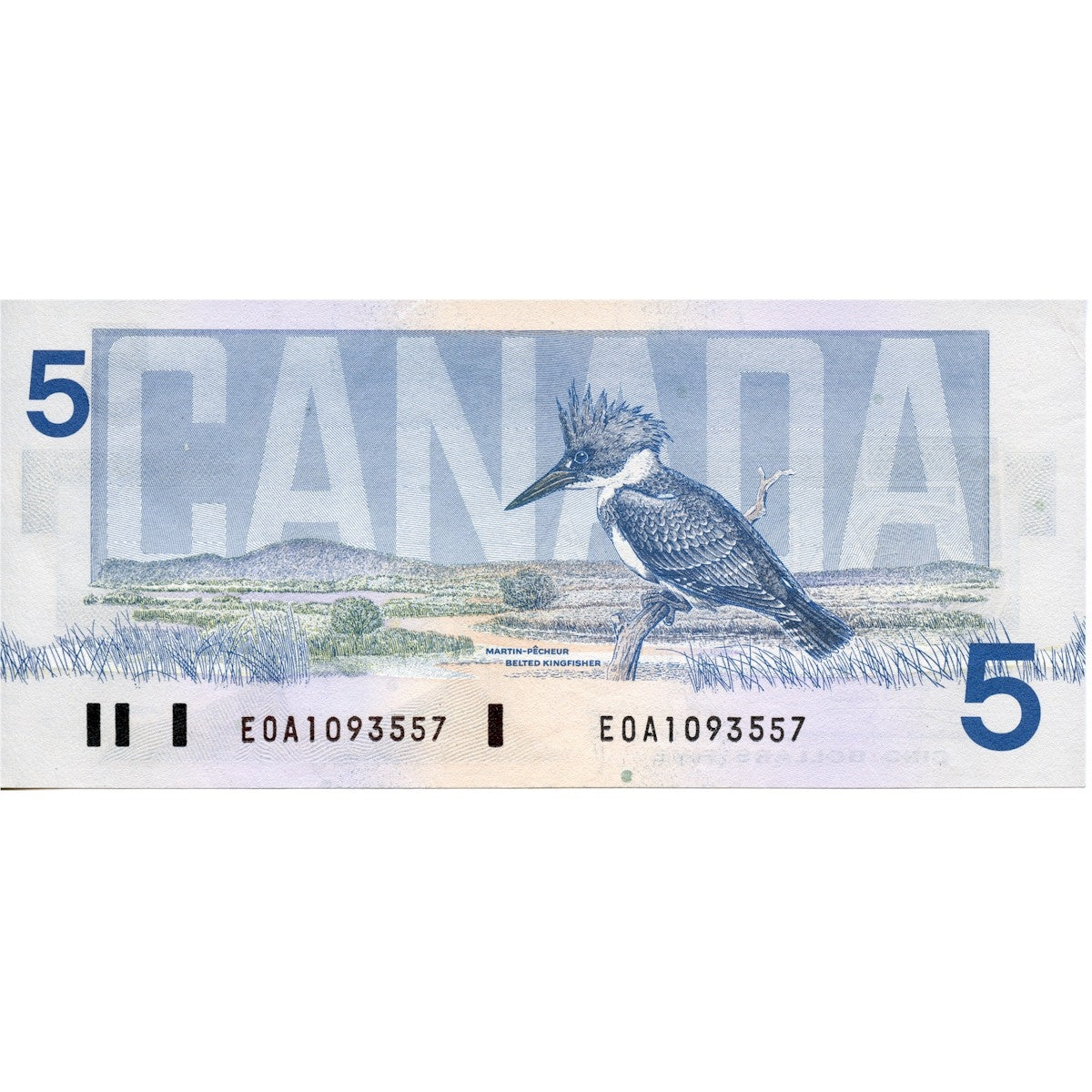 BC-56a 1986 Canada $5 Crow-Bouey, EOA, Almost Uncirculated (AU50)