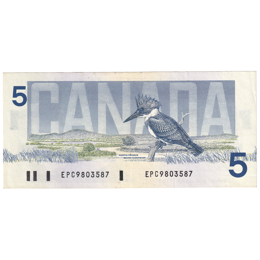 BC-56b 1986 Canada $5 Thiessen-Crow, EPC, AU