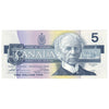 BC-56b 1986 Canada $5 Thiessen-Crow, EPF, UNC