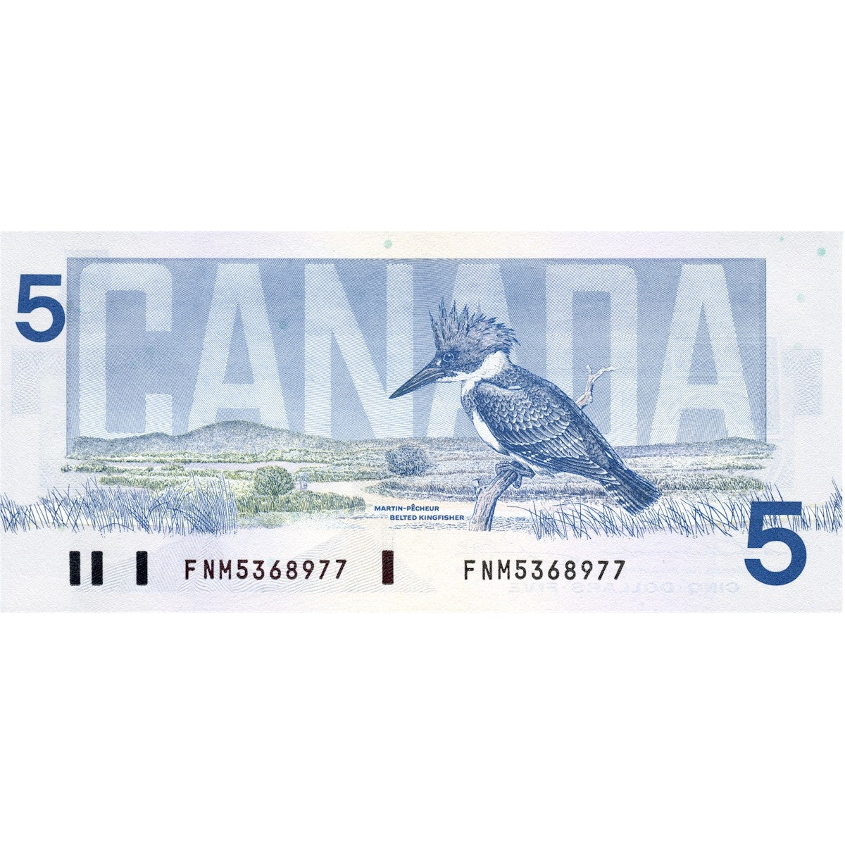 BC-56b 1986 Canada $5 Thiessen-Crow, FNM, Choice Uncirculated (CUNC63)