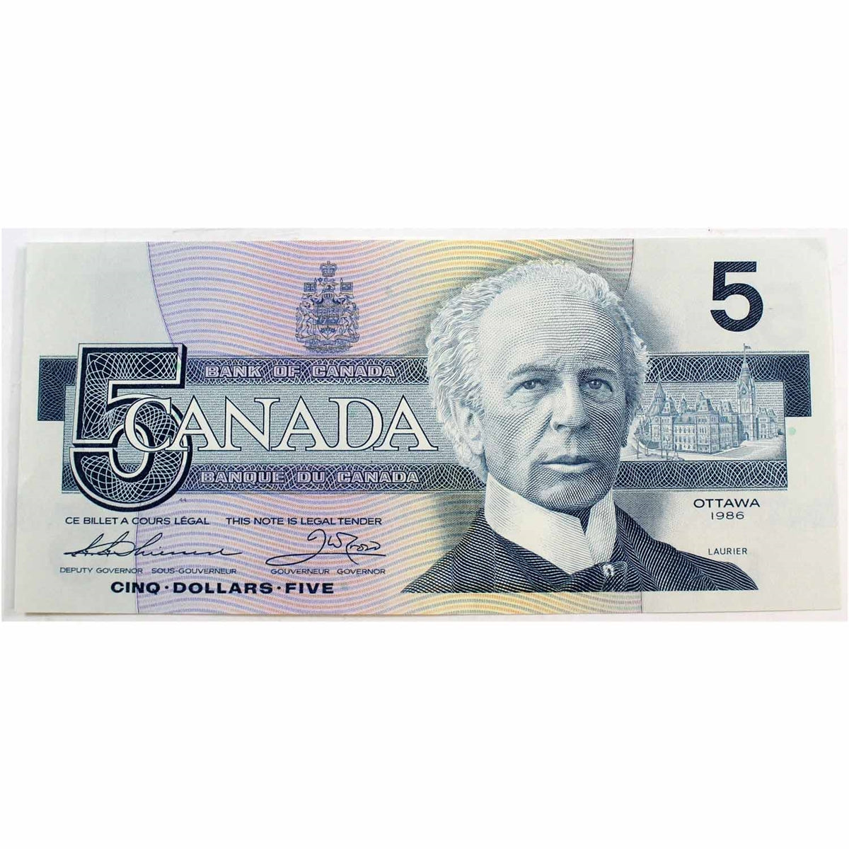 BC-56b 1986 Canada $5 Thiessen-Crow, FPF, circ