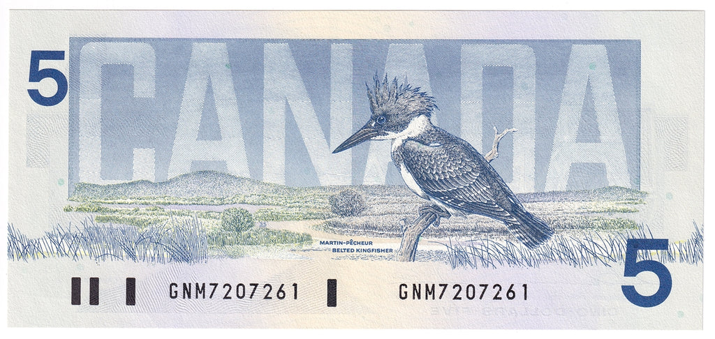 BC-56b 1986 Canada $5 Thiessen-Crow, GNM, CUNC