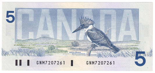 BC-56b 1986 Canada $5 Thiessen-Crow, GNM, CUNC