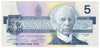 BC-56b 1986 Canada $5 Thiessen-Crow, GNN, UNC
