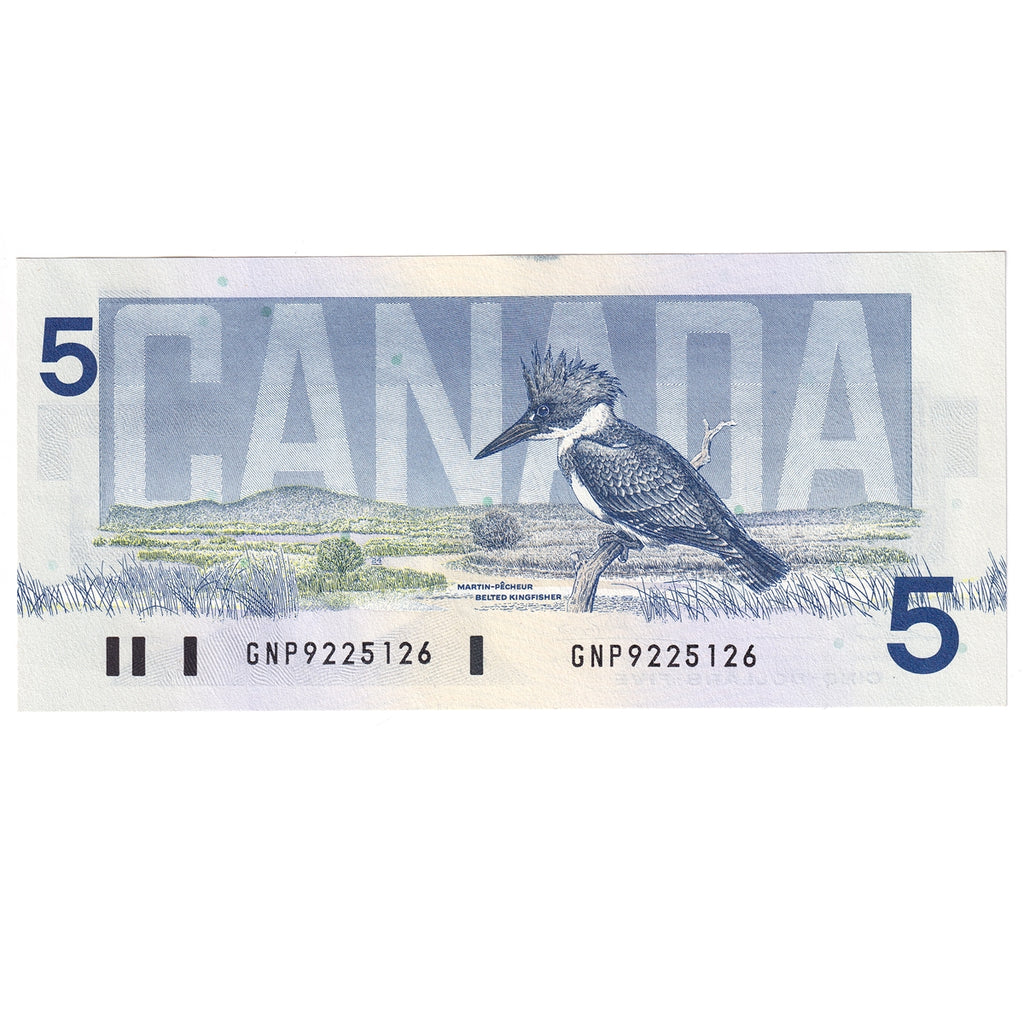 BC-56b 1986 Canada $5 Thiessen-Crow, GNP, UNC