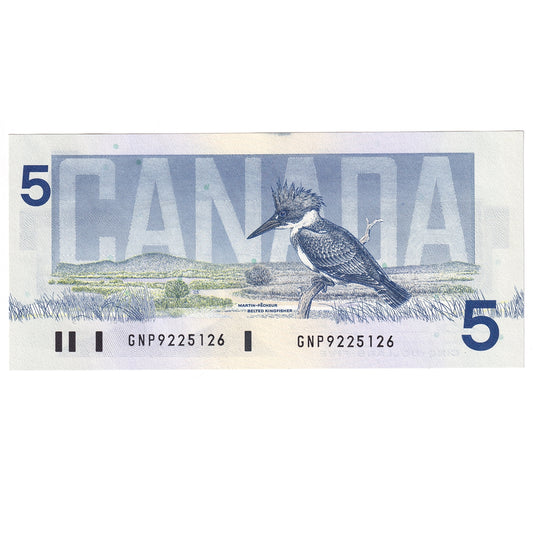 BC-56b 1986 Canada $5 Thiessen-Crow, GNP, UNC