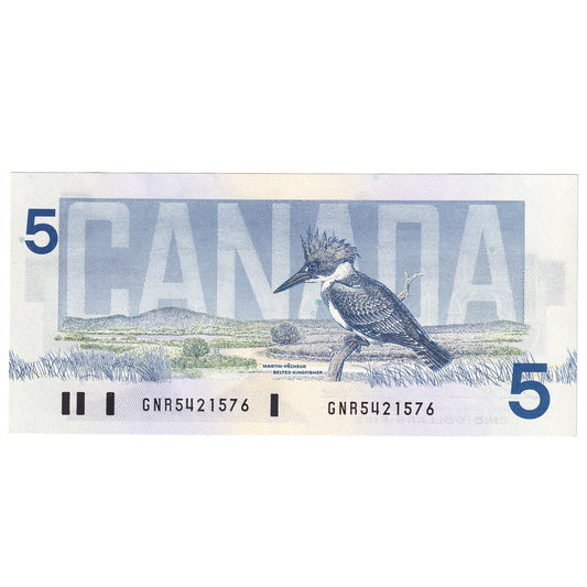 BC-56b 1986 Canada $5 Thiessen-Crow, GNR, CUNC