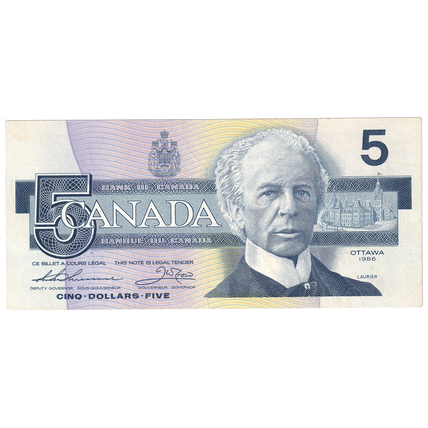 BC-56bA 1986 Canada $5 Thiessen-Crow, ENX, VF