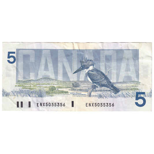 BC-56bA 1986 Canada $5 Thiessen-Crow, ENX, VF-EF