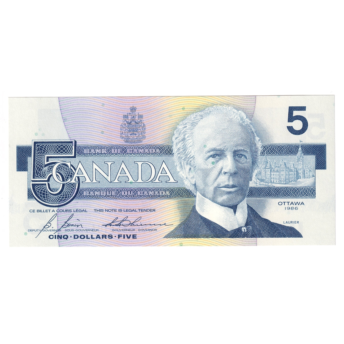 BC-56c 1986 Canada $5 Bonin-Thiessen, GOR, CUNC