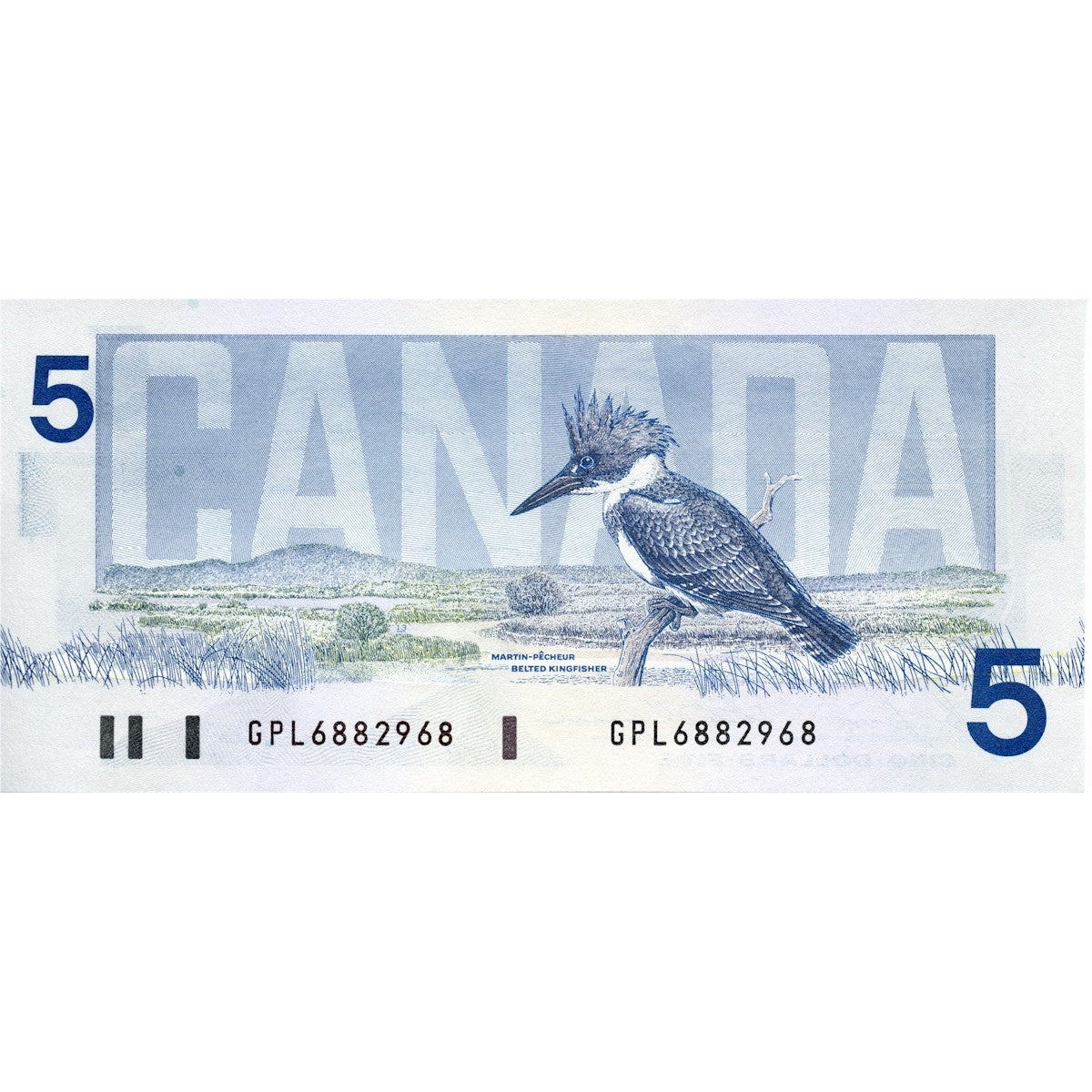 BC-56c 1986 Canada $5 Bonin-Thiessen, GPL, circ