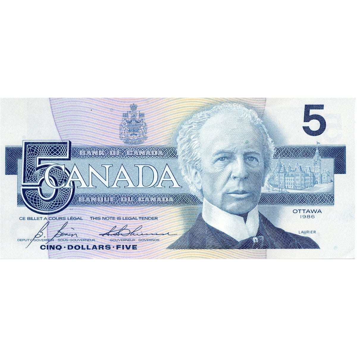 BC-56c 1986 Canada $5 Bonin-Thiessen, GPU, CUNC