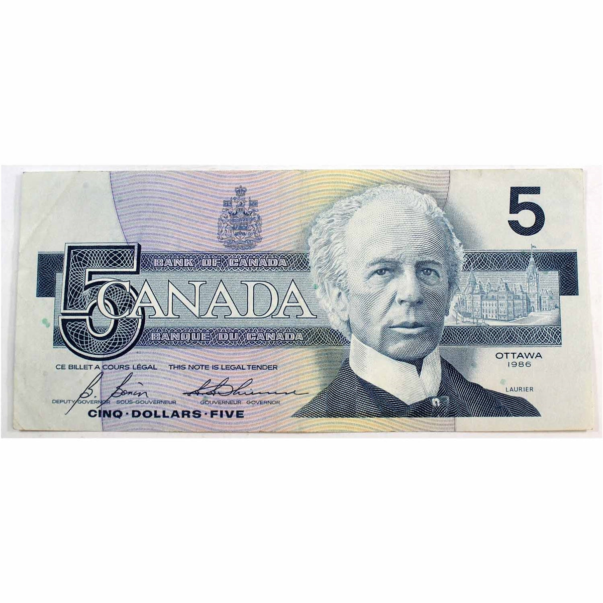 BC-56c 1986 Canada $5 Bonin-Thiessen, GPW, VF-EF