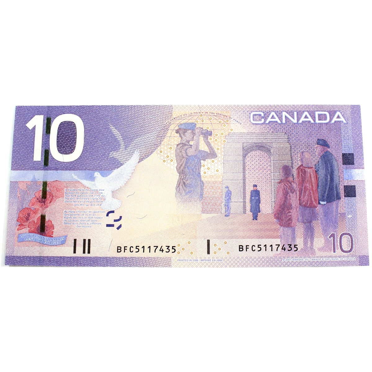 BC-68b 2008 Canada $10 Jenkins-Carney, BFC, CUNC